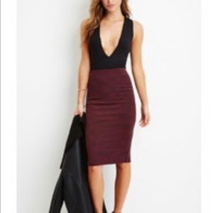 ⚡️5 for $35 SALE⚡️ Burgundy High Waisted Pencil Skirt